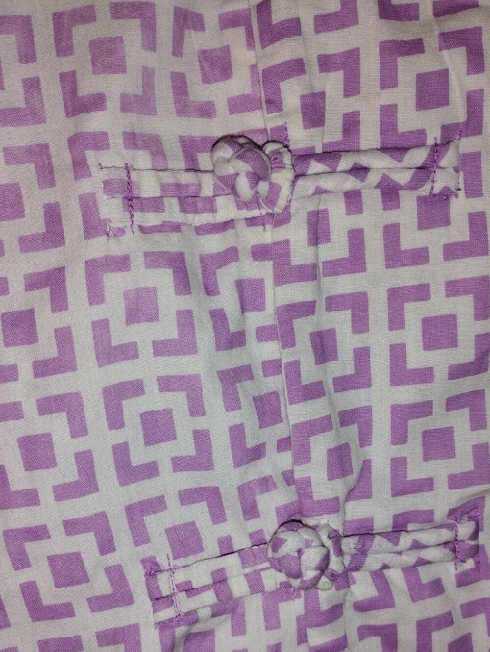 Lavender Geometric Button-Front Top - Picture 3 of 3